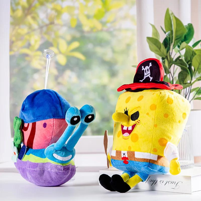 Pirate Theme Spongebob Patrick Squidward Mr Krabs Plush Toys Cartoon Anime Stuffed Dolls For Fans Birthday Gift Collectibles