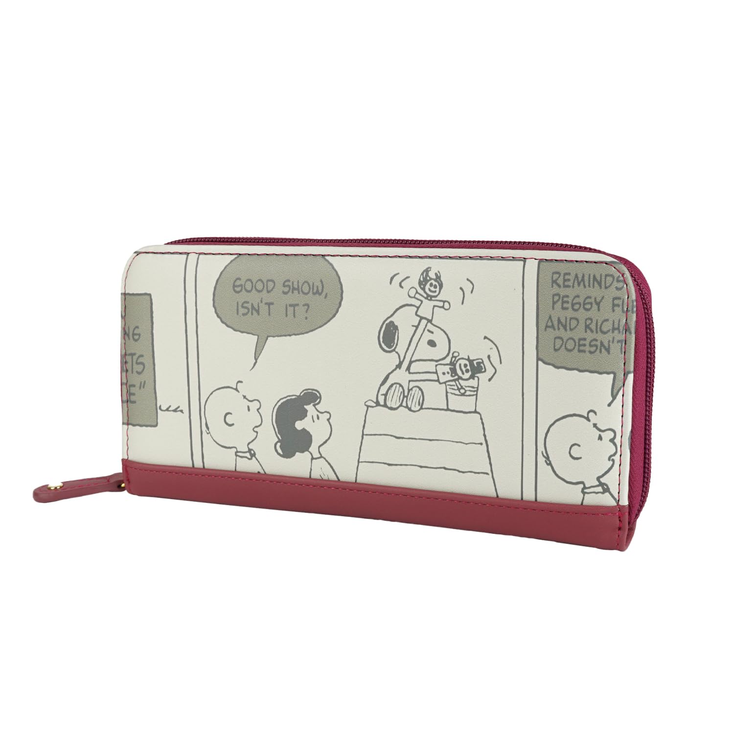 

Round zipper long long zipper long comic comic for present [Emono] wallet, wallet, wallet, wallet, Snoopy, SNOOPY, print, pattern, women, Mother s рожевий