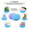 3-tier hanging grid organizer, stackable open cage plush animal storage, multi-purpose cylindrical toy net hammock - hanging bag