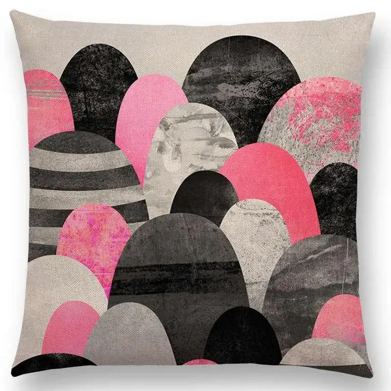 New Colorful Rocks Candy Gems Stained Glass Abstract Blocks Geometric Art Prints Cushion Cover Car Sofa Throw Pillow Case