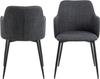Ilsa chair with armrests, gray