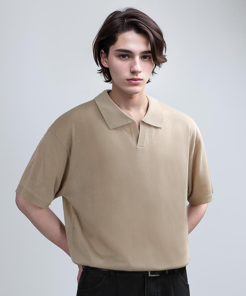 VERYVAIN Collar Half Mesh-Knit (Beige)