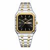 Business Casual Men's Watch Simple Luminous Square Gradually Gold Steel Belt Men's Watch