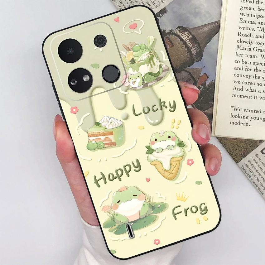 For Itel A04 A05s A16 A18 A23 A25 A26 A17 A33 A56 Phone Case Pretty Bow Pattern Fashion Shell Matte Silicone Anti Drop Protective Covers For Itel Capa