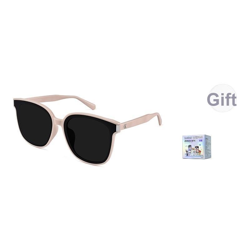 Calvin Klein Fashionable Minimalist Versatile Large Frame Face-Enhancing Sunglasses Square Sunglasses Unisex sunglasses CKJ26623SLB