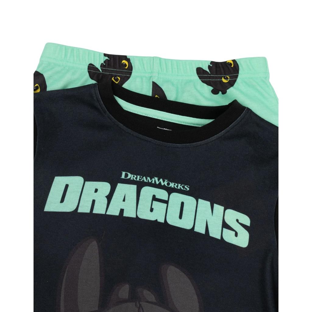 How To Train Your Dragon Set Pigiama Lungo a Maniche Lunghe per Bambini/Ragazzi Senza Denti