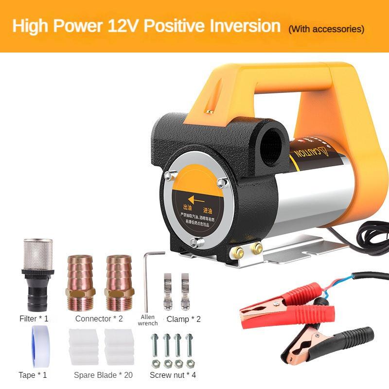 12V/24V Hochgeschwindigkeits-Elektroölpumpe Kleine Tragbare Dieselpumpe 780W Hohe Leistung Selbstansaugende Betankungspumpe