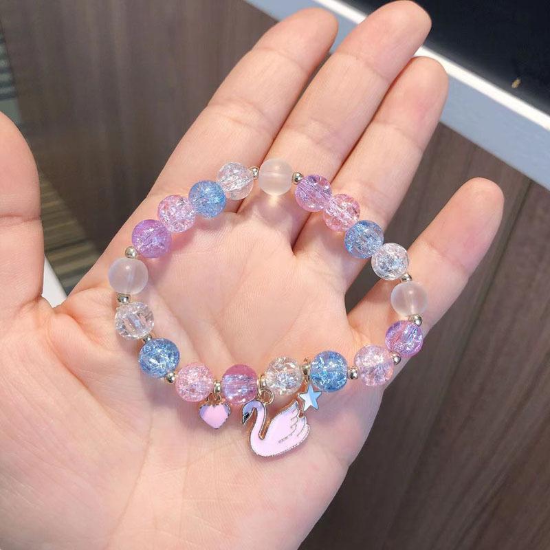 Crystal Bracelet Alloy Colored Beaded Bracelet Student Friendship Fashion Bracelet Bead Glass Hot Selling New Cartoon