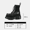 Heavy Metal Platform Punk Boots Razor Decor Gothic Motorcycle Boots Mid Calf