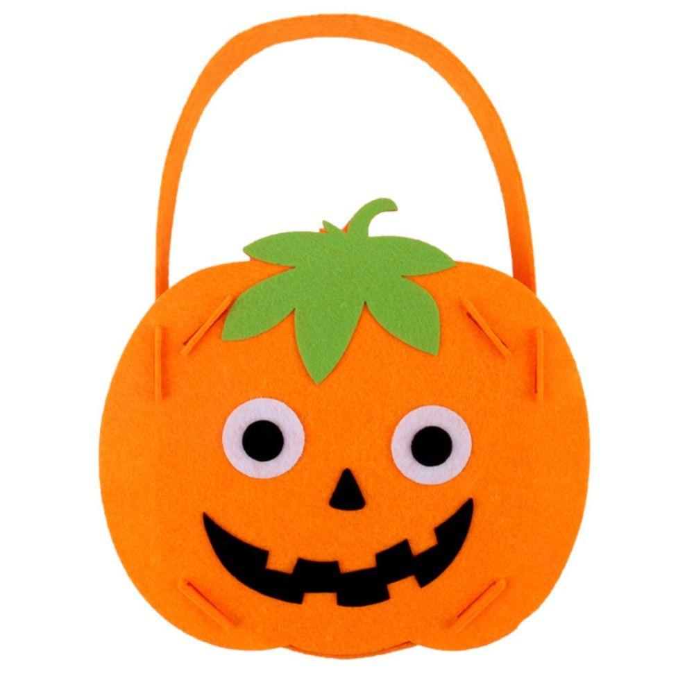 Storage Bucket Halloween Candy Bag Trick Or Treat Gift Basket Cartoon Halloween Bag  For Kids