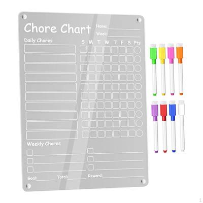 Whiteboard für Kühlschrank Acryl Aufgabenplaner Wiederverwendbarer To-Do-Listenplaner Wochenkalender