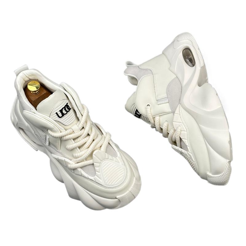 Student Sports Shoes Shock Absorption Thick Base Height Men's Sneakers Male Casual Shoes Leisure Thick Bottom Non-Slip Wear-resi