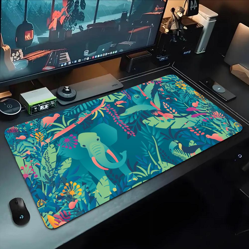 Tropical rainforest plant Mouse Pad 500X1000 mm Large Gaming Mousepad Gamer XL Rubber Otaku Keyboard Pad Laptop Desk Mat