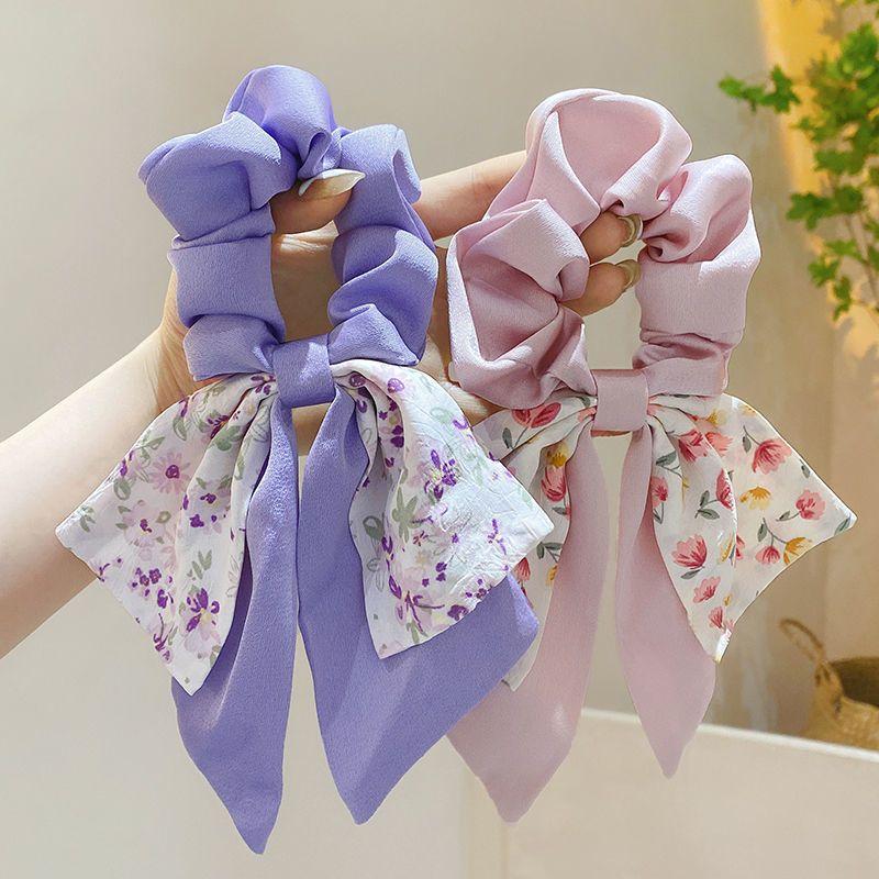 Broken Flower Bowknot Large Intestine Hair Ring Female Summer Headband Strap Hair Band Headband Flower Headwear Hair Accessories