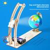 DIY Earth Model Day Night Cycle Science Kit STEM Educational Globe Toy for Kids Classroom Physics Learning Wooden Handmade Toys