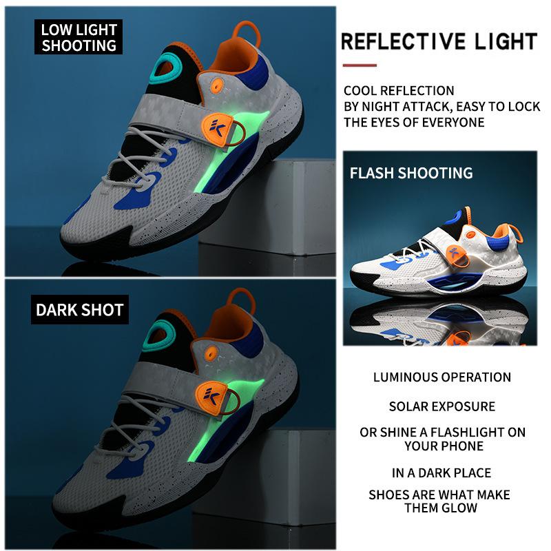 Splash 6th Generation New Basketball Shoes Actual Friction Will Ring Sneakers Men's Professional Cement Floor Rubber Sole EVA Velcro