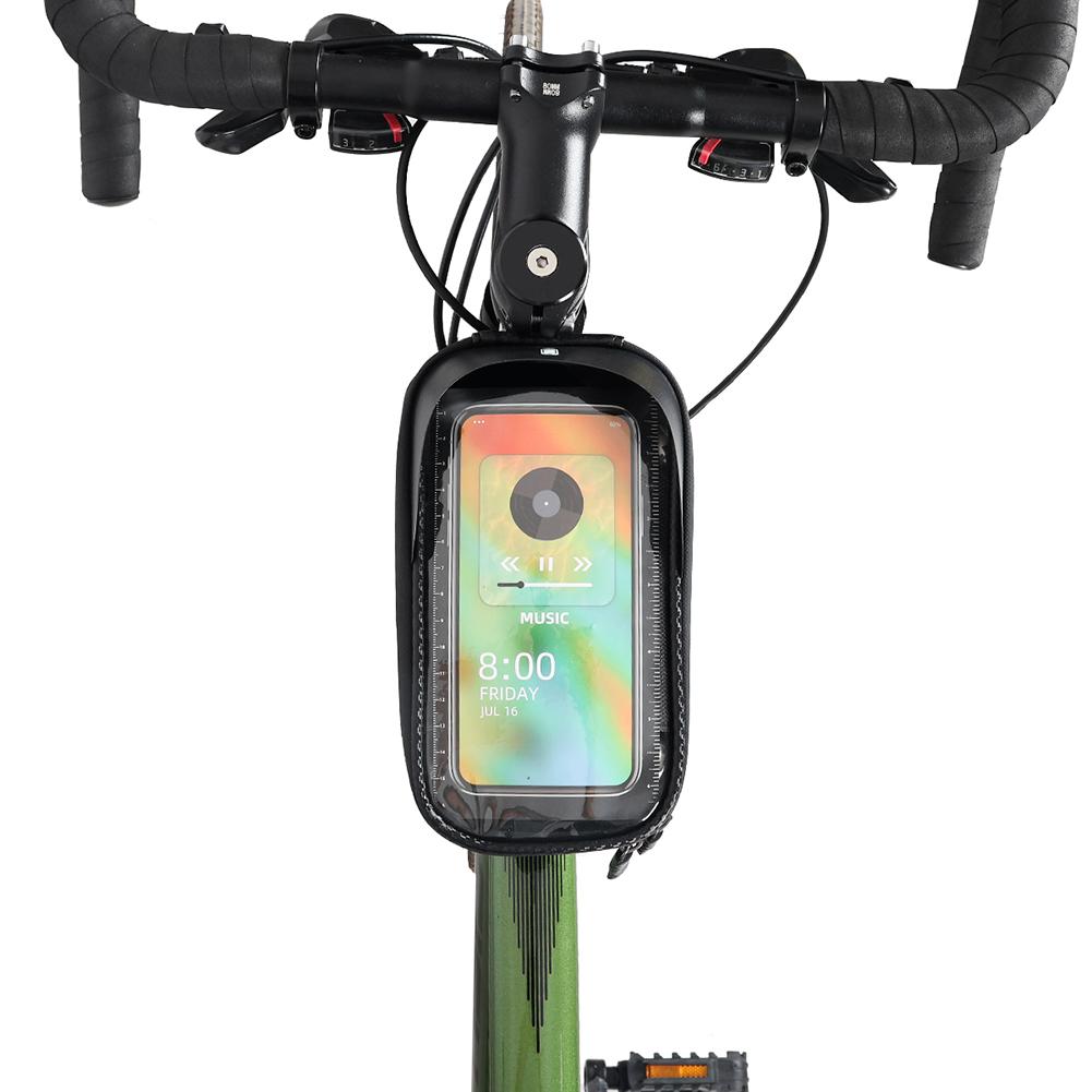 EVA Bicycle Front Frame Bag Touch Screen Bicycle Bag MTB Waterproof Phone Holder Case Bicycle Accessories PU Fit for 7 In Phones