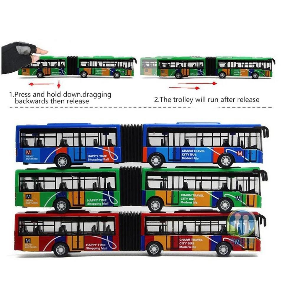 Model autobusu doubledecker v měřítku 1/64 - Slitina, hračka - Zatáhni a jeď pro nekonečnou zábavu - Ideální dárek pro děti - Autentická replika