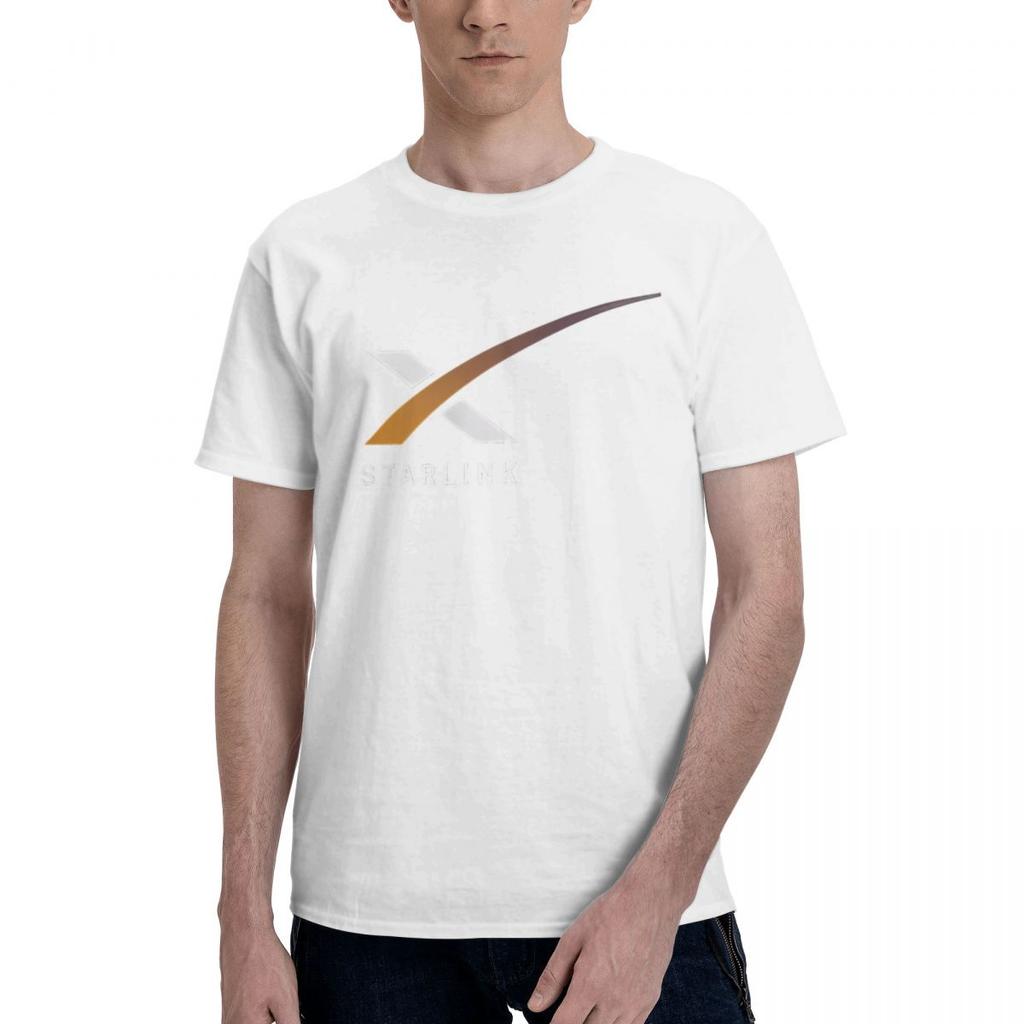 Space X Starlink 100 Cotton Casual Breathable Confortable TShirt Designer Clothes Men T Shirt Men