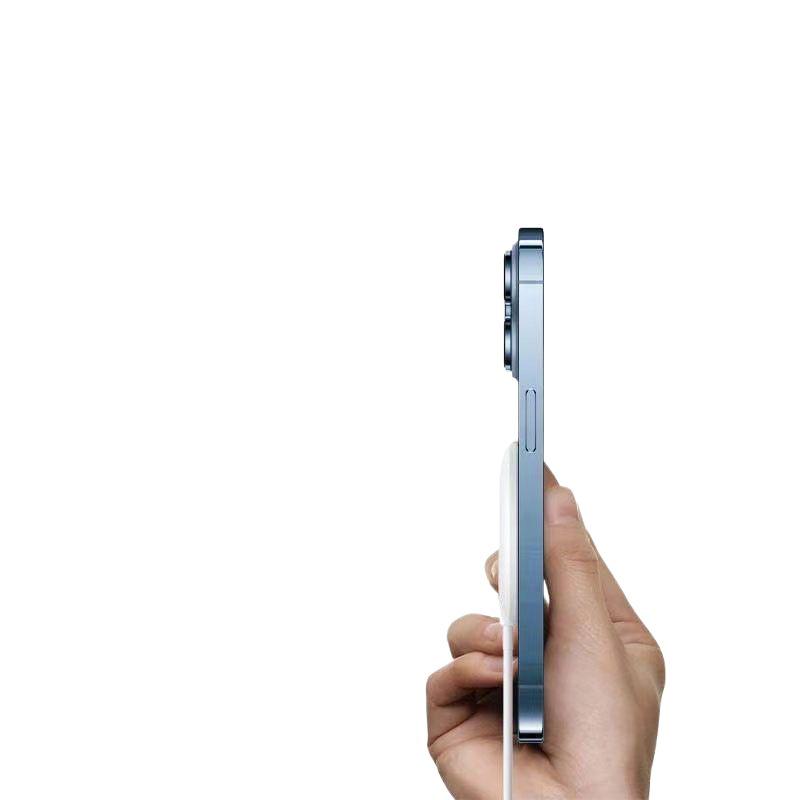 Magnetic Wireless Charger for iPhone 12-16: Compact, Stick-On Design
