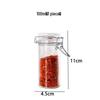 Transparent Glass Seasoning Jar with Open-Hole Lid for Kitchen Condiments