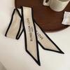 Fashion Printing Letter Hair Ribbons French Elegant Long Headband Bag Strap Accessories Girls Bow Knot Long Hair Scarf HairBand