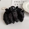 New Temperament Bow Hair Clip Women's Black Satin Shark Clip Fashion Hair Accessories