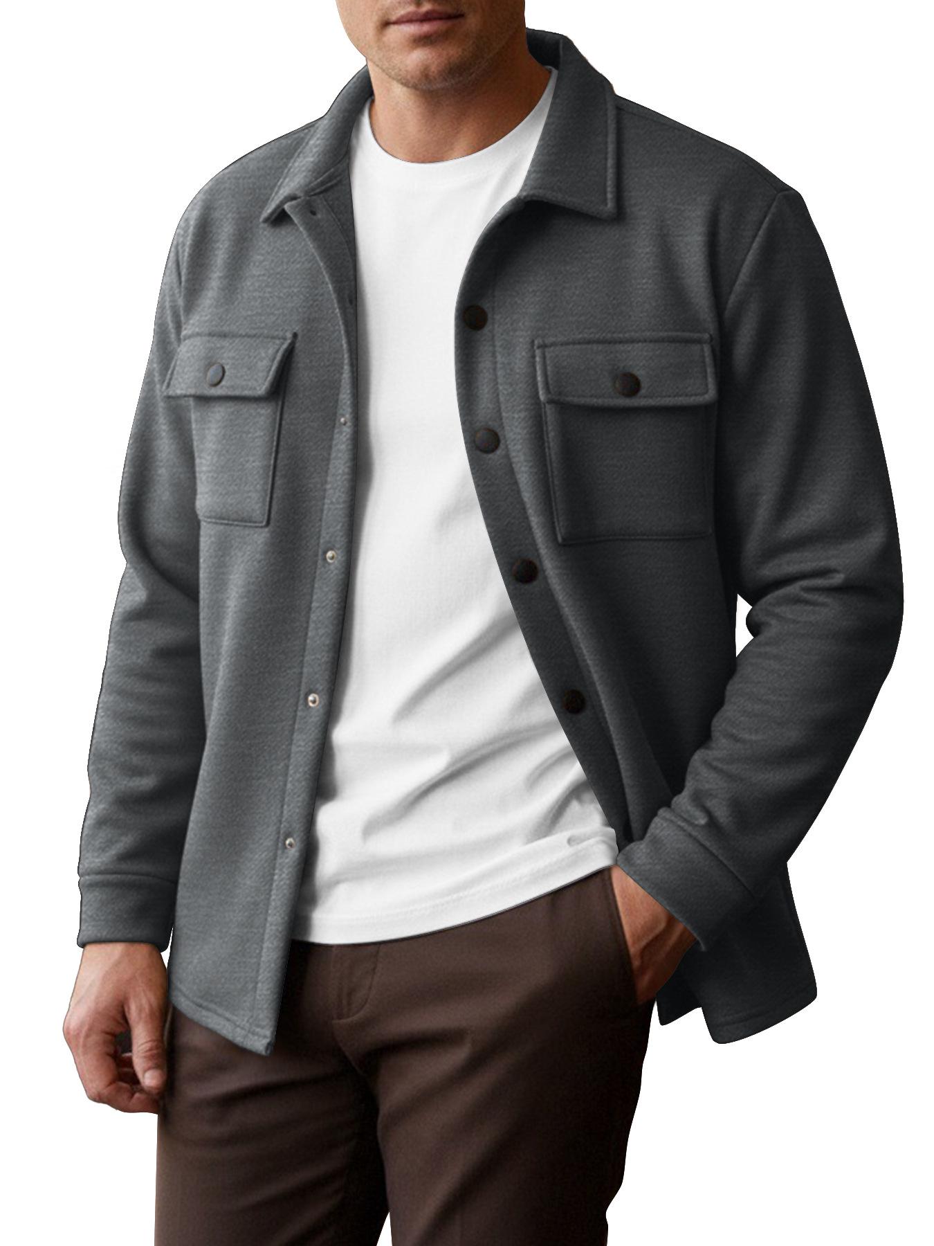 2025 Autumn/Winter Men s Fleece-Lined Casual Fashion Jacket Cardigan XL