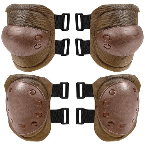 

[Supervised Model 4-Piece Set] Airsoft Protector Knee Pads, Elbow Pads, Sports, Outdoors, SWAT, Cosplay, Tactical Gear [30-Day Manufacturer s Warranty