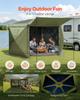 Pop up Gazebo Screen Tent, 3x3 m Large 6-Sided Camping Canopy Tent with Removable Top & Carry Bag, Quick-Set & Bite-Proof, Screen House Sun Shelter