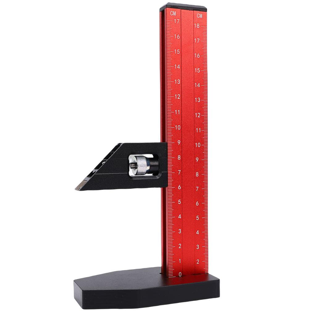 Woodworking Height Ruler 180mm Dual Scale Adjustable Depth Measuring Tool for Milling Machine Table Saw