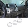 Silver Alloy Center AC Volume Knob Ring Trim For Nissan Frontier D40 2009-20