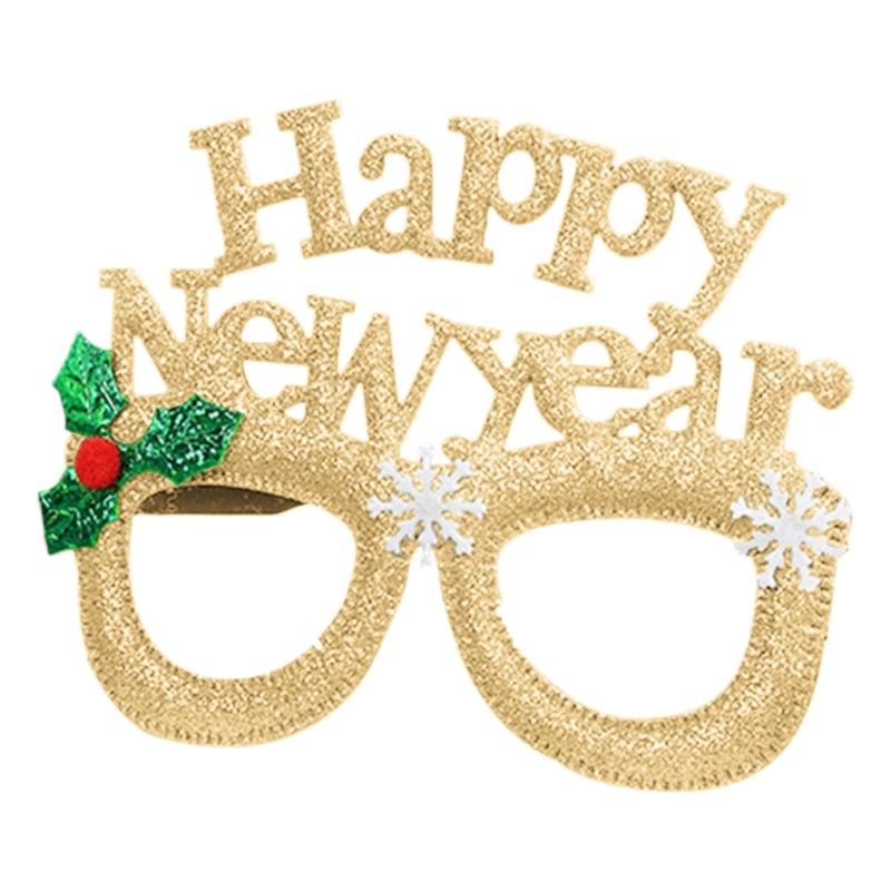 

Happy New Year Glasses Frame Christmas Glasses Photo Prop Christmas Decorations New Year Navidad Teens Adult Gift