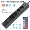 WIFI Smart Power Strip with 4 AC Outlets + 4 USB EU Plug Timer Switch Socket Timing Bluetooth Control Multi-functional Socket