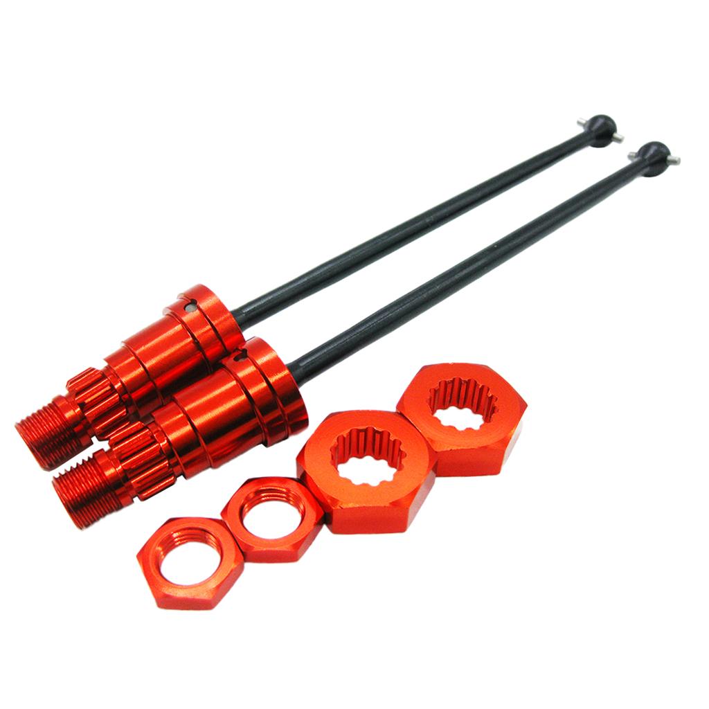 2pcs 1/5 Front Rear Universal Drive Shafts Aluminum Alloy for Traxxas