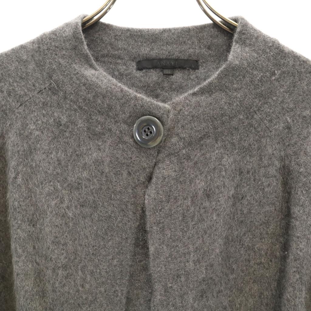ANAYI Kaschmir 100% Langarm Kurz Strickjacke 38 grau Damen Gebraucht