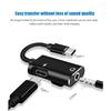 2 In 1 Cable Type C To 3.5mm Jack Audio Splitter Adapter For Xiaomi Huawei Headphone Charger USB C Earphone Aux Cable 3.5 Adapte