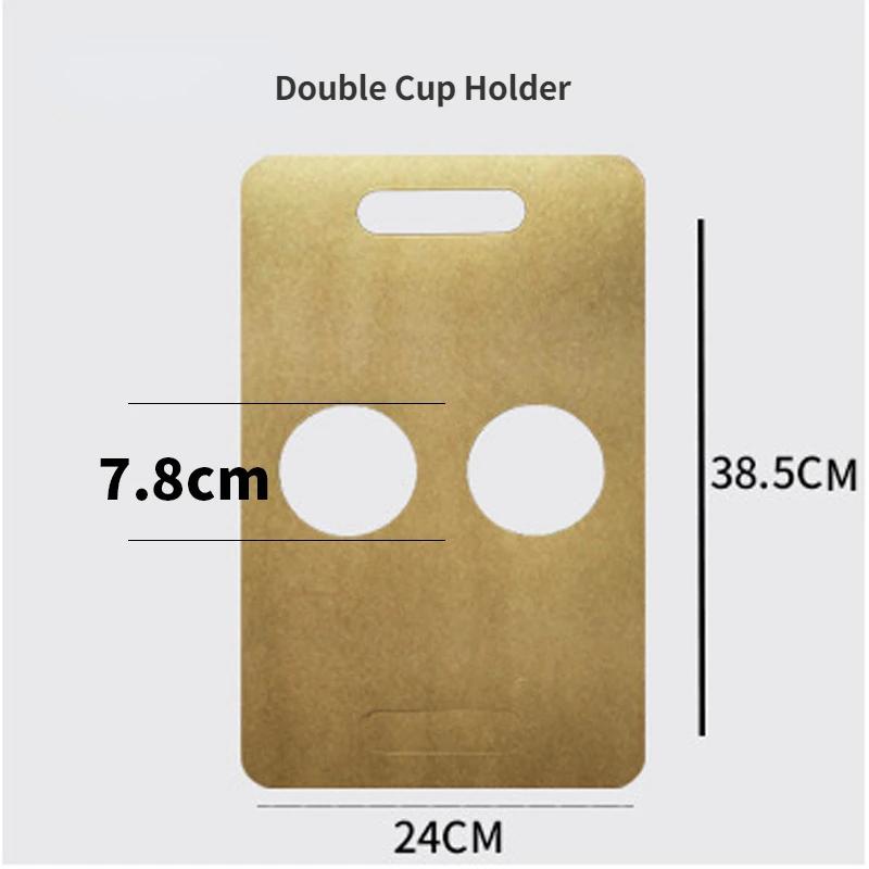 10 pcs Portable Kraft Paper Cup Holder Takeaway Coffee Milk Tea Arc Cups Carry Creative Plastic  Packing Coffee -Cup Bag