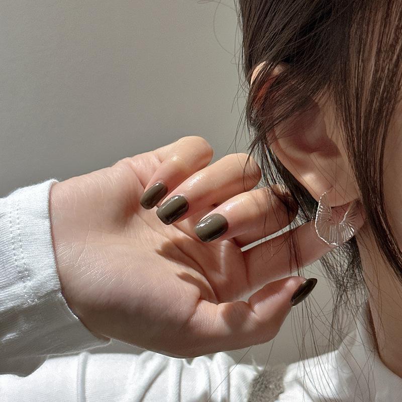 Korean Style S925 Sterling Silver Fan-Shaped Texture Stud Earrings