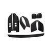 Matte Black Scratch-Resistant Off-Road Kit for New Defender 2020+: Rearview Mirror Cover, Front Bumper & Rear Taillight.