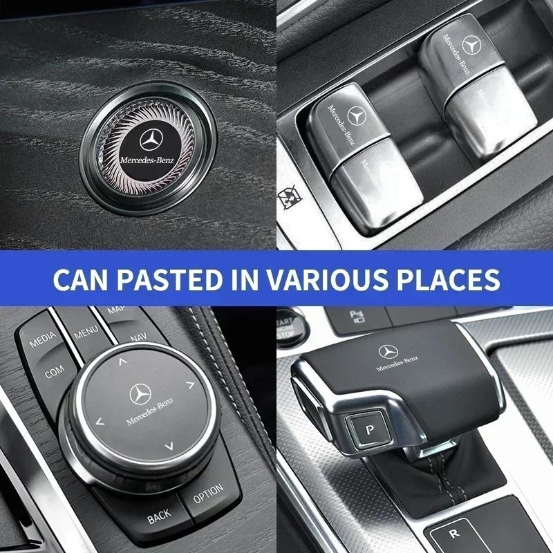 Car Interior Steering Wheel Dashboard Central Stickers Badge For Mercedes Benz Amg W204 W213 W205 W211 W212 W176 W205 W203 FE8