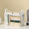 1 Pcs Foldable Book Box Student Dormitory Classroom Book Organizer Transparent Waterproof Household Book Organizing Storage Box