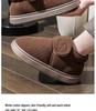 Men's Plush Non-Slip High-Top Cotton Winter Shoes - Heel-Covered, Thick, Cold-Proof Slippers for Outdoor Wear
