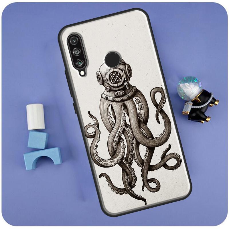 Scuba Diver Mask Diving For Huawei Nova 10 9 SE 3i 7i 8i 11i 12i Y60 Y61 Y70 Y72 Y73 Y90 Y91 P20 P30 P40 Lite Case