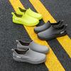Fashion Low-top Rain Shoes Water Shoes Men's Adult Warm Waterproof Shoes Light-mouth Rubber Shoes Overshoes Non-slip Short Tube Work Summer