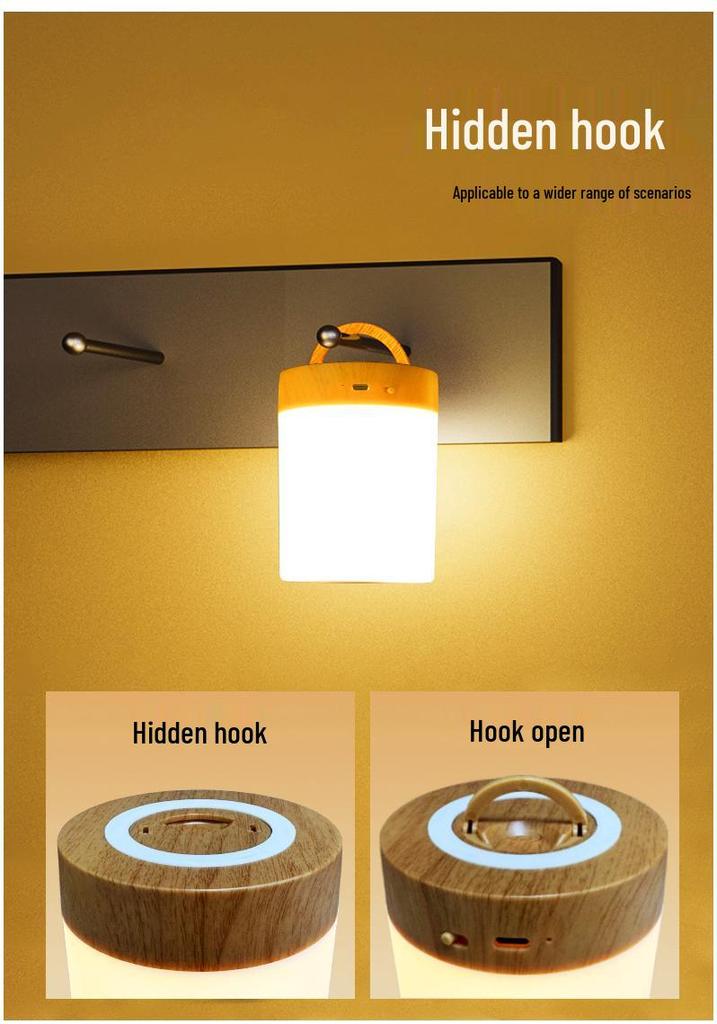 Creative RGB Night Light: Touch-Activated Atmosphere Lamp for Kids' Bedrooms, Bedside, Desk, and Camping.