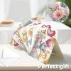 12 Packs Flower Animal DIY Diamond Art Painting Greeting Cards with Envelopes for Beginner Adult Birthday Holiday Blessing