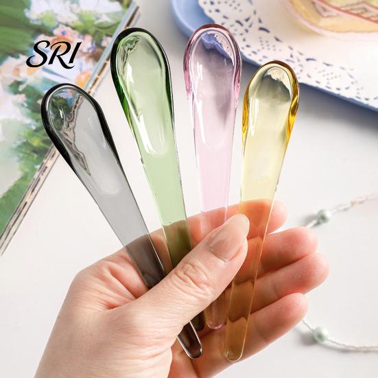 Durable Glass Spoon Handmade Colored for Coffee Milk Ergonomic Handle Stirring Bar Versatile Cooking Heat-Resistant Dishwasher Safe Artistic