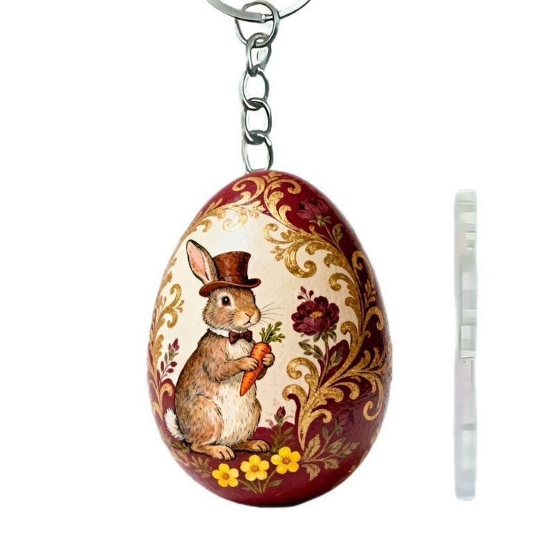 

Spring Celebration Rabbit Party Themed 2D Acrylic Keychain Suitable for Car Accessories Backpack & Purse Decorations 1