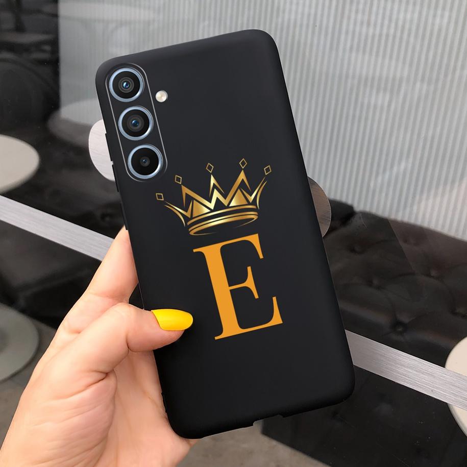 For Samsung Galaxy A52 A52S A53 A54 5G Case Luxury Crown Letters Painted Soft Slim Back Cover For Samsung A52 5G SM-A526B Fundas
